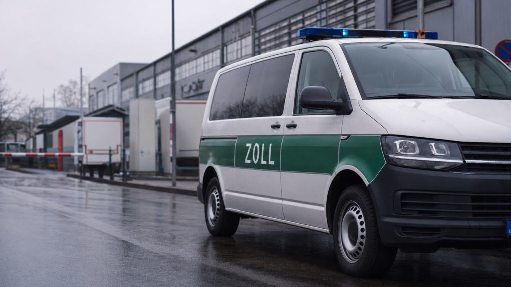 Kontrola nemeckého colného úradu Zollamt vo fabrike.
